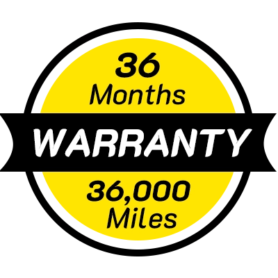 Becker warranty badge for 36 months or 36,000 miles